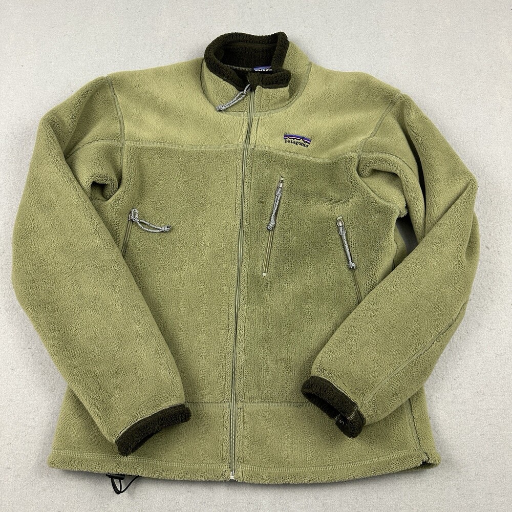Vintage Patagonia Jacket Men Large Green Regulator Fleece Gorpcore Polartec USA
